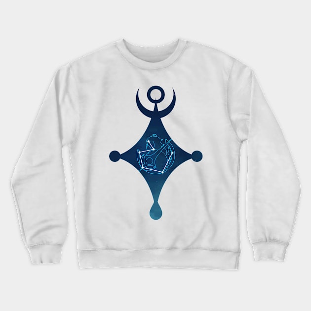 Aether Pendant Constellation - Cryo Crewneck Sweatshirt by GachaSlave